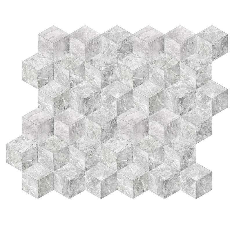 Hexagon Marble Tile, Marble, Natural Marble, For Wall And Floor, Polished Marble Tile, Natural Stone, Genuine Marble, Real Marble, 1 Box 12 Pcs