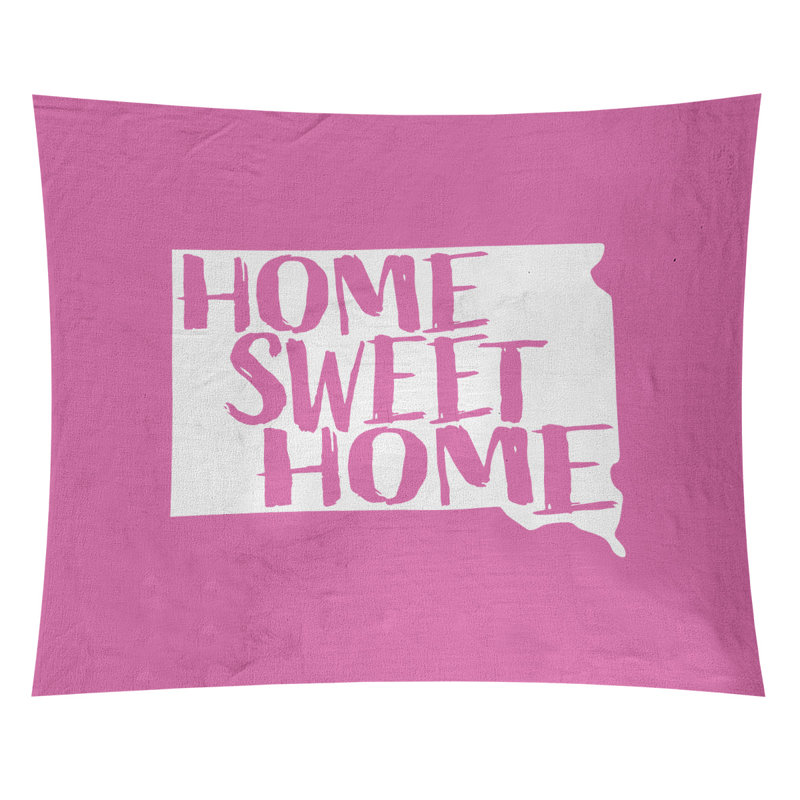 Tapisserie Home Sweet South Dakota, H 80 po x l 68 po, Rose