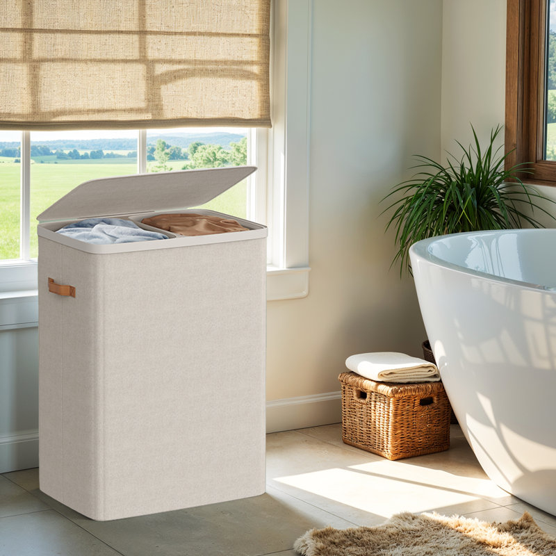 Laundry Hamper, Cappuccino Beige