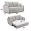 Canapé modulaire en chenille gris avec compartiments de rangement pratiques