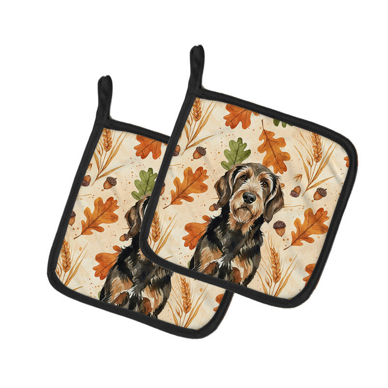 Paire de porte-casseroles noir et brun clair Otterhound Heirloom