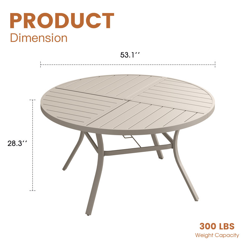 Table de salle à manger 53 ", Coquillage de sable