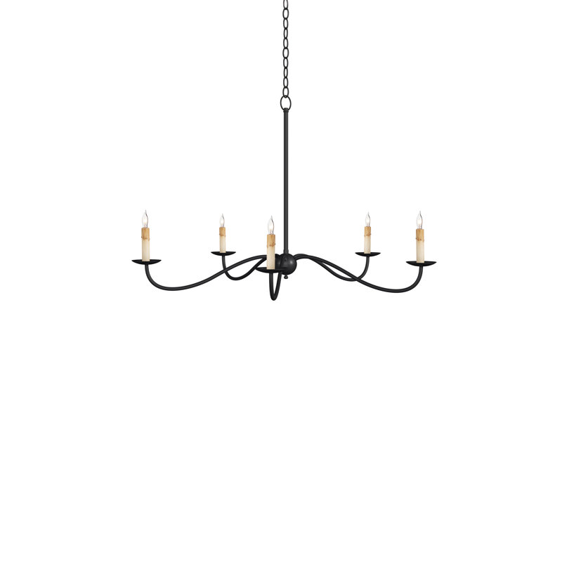 Saxon 5 - Light Wrought Iron Chandelier