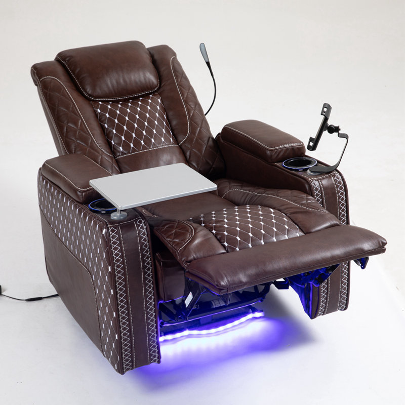 Power Zero Gravity Recliner with Multifunctional Features, Brown