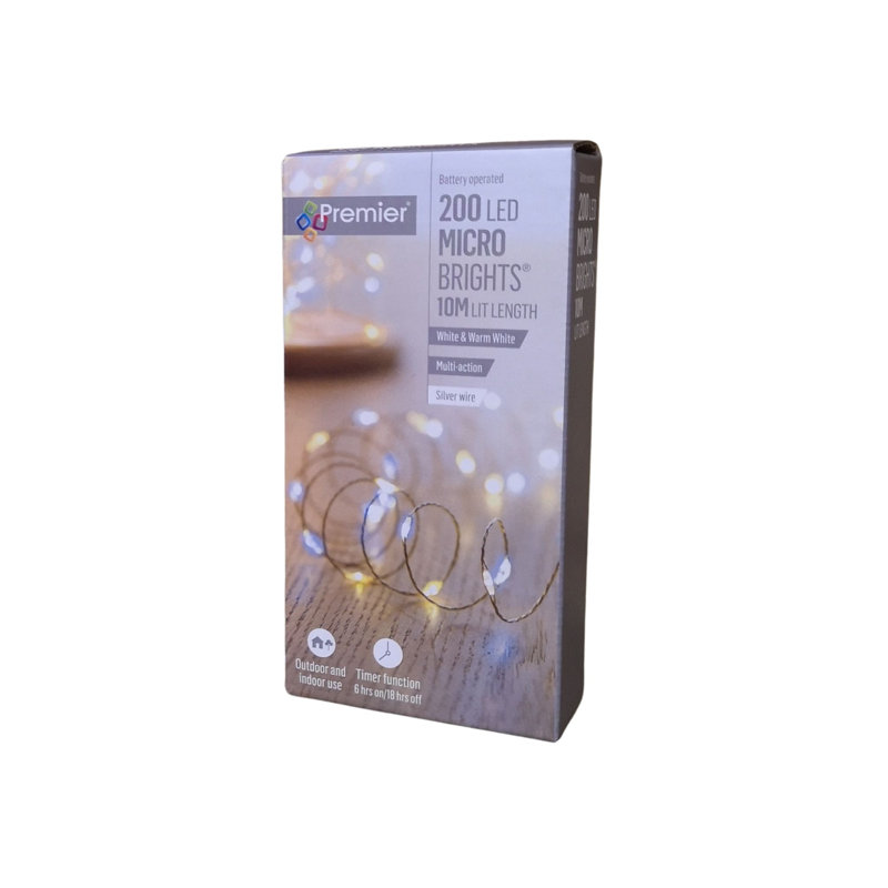 200 - Bulb 1000 cm Battery Powered Standard LED, Multicolor