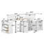 Lit mezzanine simple avec armoire de rangement, tiroir, armoire et bureau coulissant-1137312214