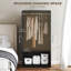 Armoire-penderie moderne à 2 portes, noir-1629896040