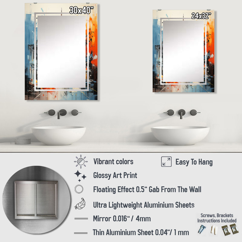 Agron - Miroir mural Grande Angleterre MIR139777, 32 po x 24 po