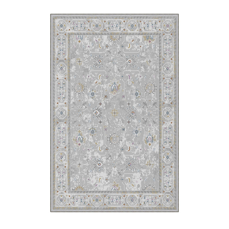 Stylish Woven Carpet, 100% Polyester, Pile Height: 0.3 in | Antibacterial & Non-Slip Underside, 3D Digital Printing | Machine Washable, Perfect for Home Décor, Living Room & Bedroom Use