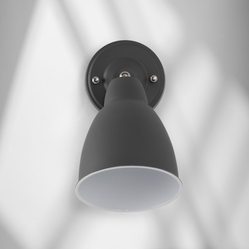 Grey Industrial Style Directional Switched Wall Light