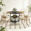 Round Metal Base Dining Table