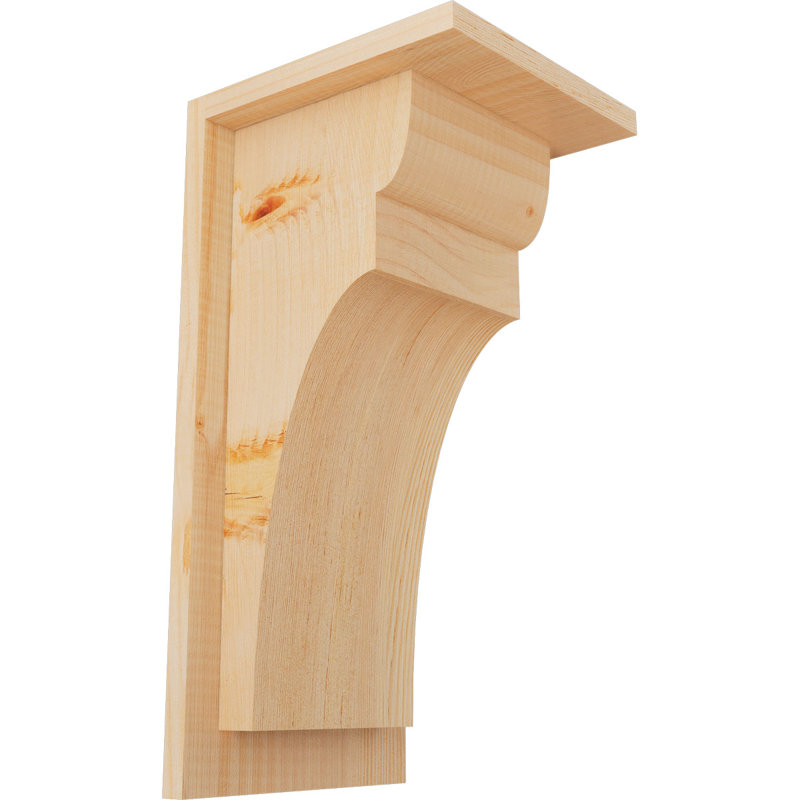 Yorkshire Yorktown avec plaque arrière, H 16 po x l 7,5 po x P 8 po, Sapin de Douglas, Lisse