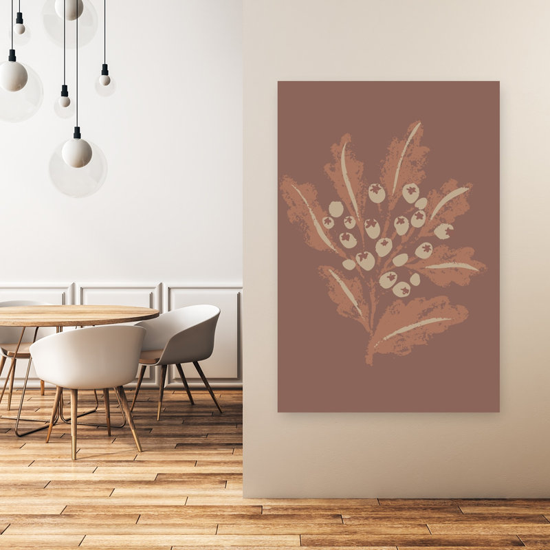 Art mural nature automnal rustique avec baies terreuses