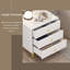 Table de chevet 3 tiroirs blanche Burtrum