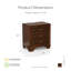 Table de chevet 3 tiroirs Goldene-1112044714