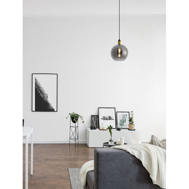 MIRRO - Light GOLD & SMOKY Pendant, 1