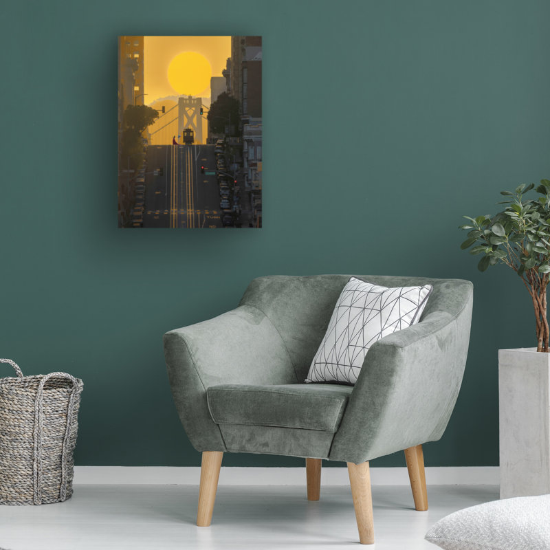 «Yemay Hsieh Sunrise Over Bay Bridge», art sur toile, H 32 po x l 24 po