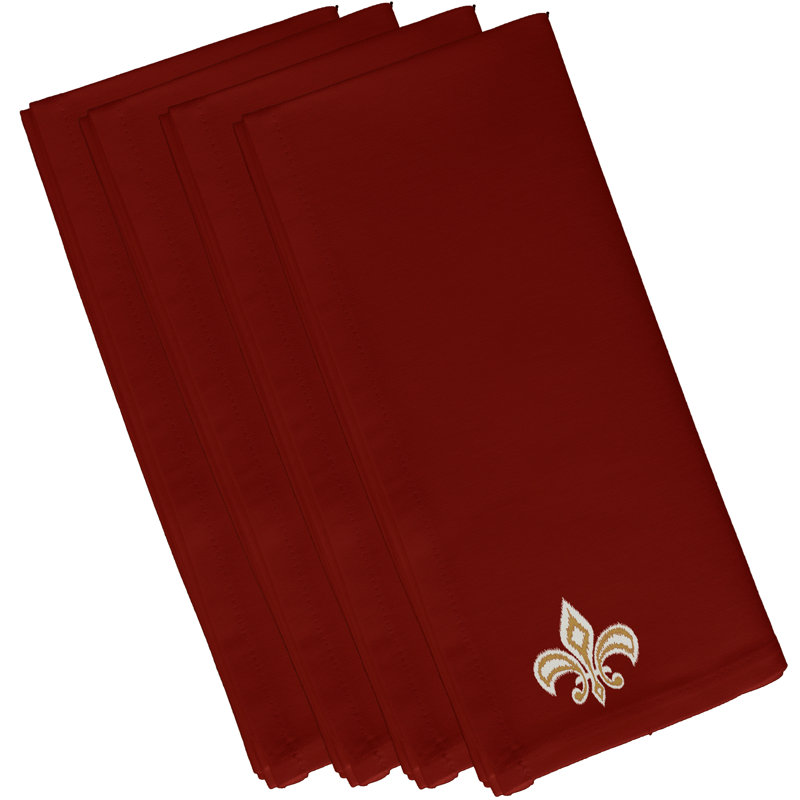 Ensemble de serviettes 4 pièces Bettrys, L 18 po x L 18 po, Orange