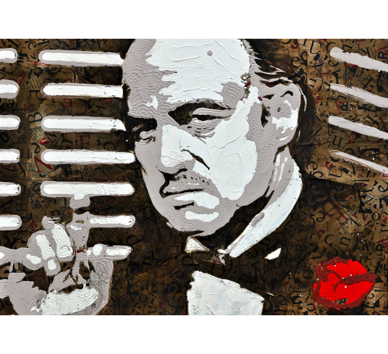 Toile rétro noire et blanche «The Godfather» | Décoration intérieure