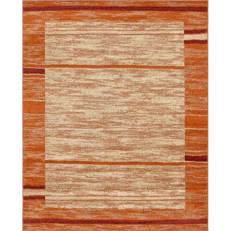 Guzzi Orange/Beige/Red Rug, Rectangle 244 x 305cm