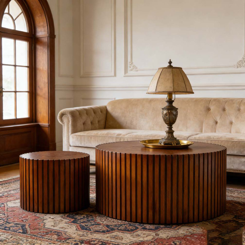 Round Wood Coffee Table