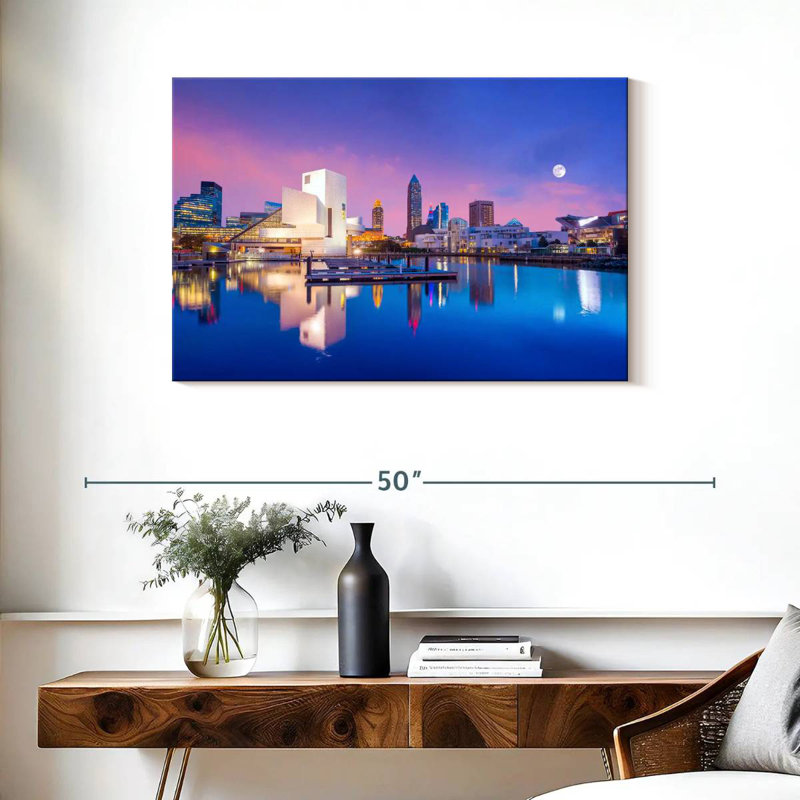 Senne Downtown Cleveland Reflection, 24" H x 36" W