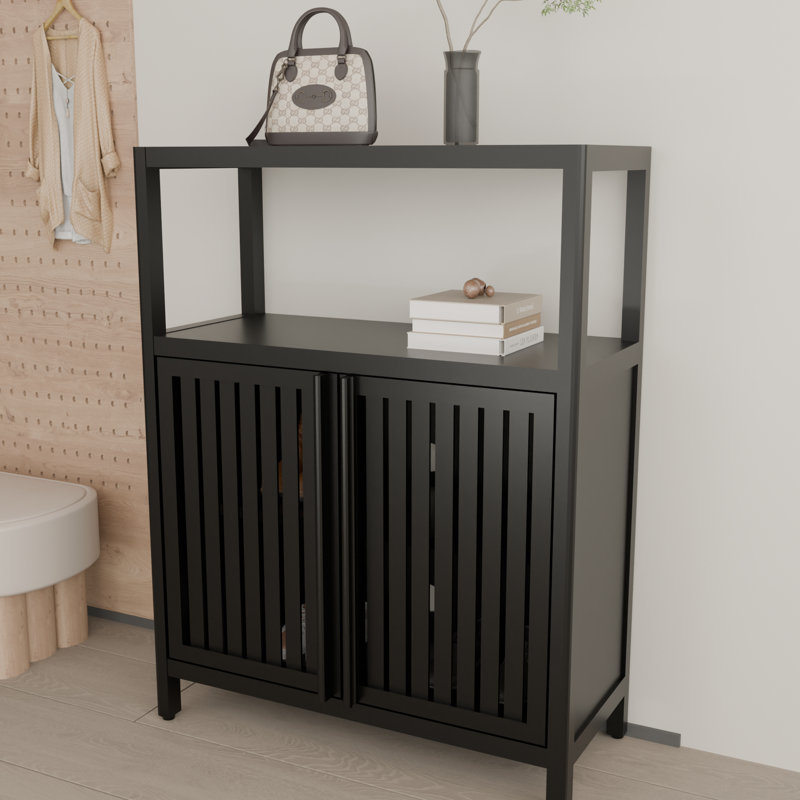 Armoire de rangement grande capacité en bambou