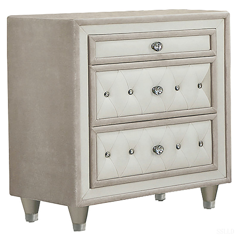 Williams Ivory and Camel 3-drawer Nightstand