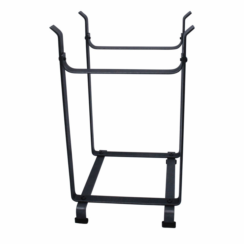 Handcrafted Modern Industrial Log Rack Hammered Steel