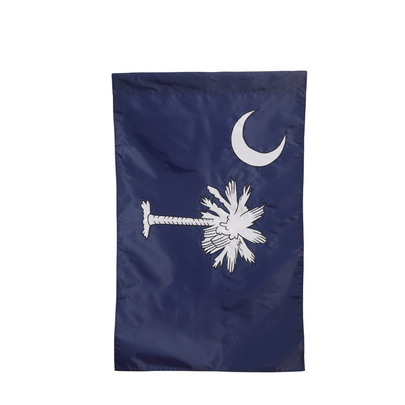 Drapeau de maison en nylon à 2 côtés South Carolina, H 43 po x l 29 po