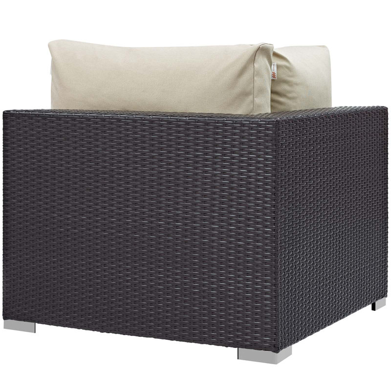 Ensemble de patio extérieur 5 pièces avec foyer Convene, Espresso