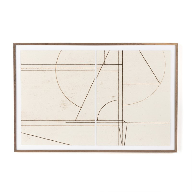Minimod 1 + Minimod 2 by Dan Hobday - Picture Frame Drawing, 32" H x 48" W x 2.5" D