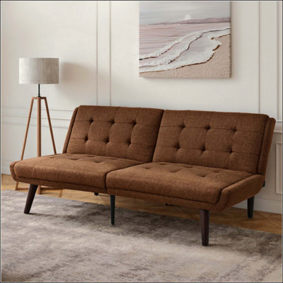 Canapé-lit convertible avec futon, canapé-lit avec dossier réglable à 5 positions, causeuse moderne pour petits espaces, lit d'invité et salon
