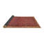 Tapis oriental en laine / polyester tissé à la machine rouge / brun / beige Kealey-388461600