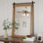 Keira-Mai Barn Door Bathroom Mirror, Wood Frame Wall Mounted Vanity Mirror with Metal Hanging Rod, Farmhouse Industrial Rectangle Wall Mirror for Bathroom-1214352521-1237467135