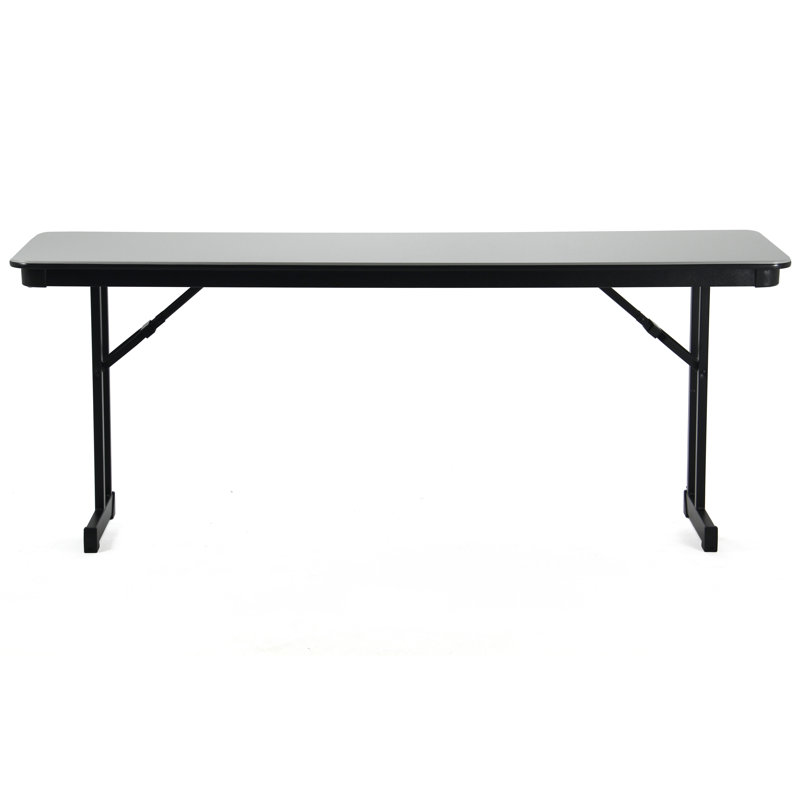 Table pliante rectangulaire 72 ", Gris / Noir