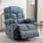 Recliners with Vibration Massage &amp; Heat, Oversized Rocker Chair with 2 Cup Holders, USB Port | Navy Blue | Metal &amp; Wood Frame-2110450091