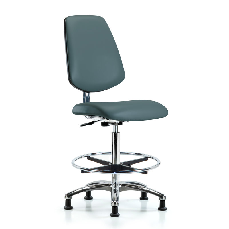 Chaise de dessin Kendal, Bleu colonial, Patins