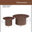 Ensemble de 2 tables basses rondes en MDF pour le salon