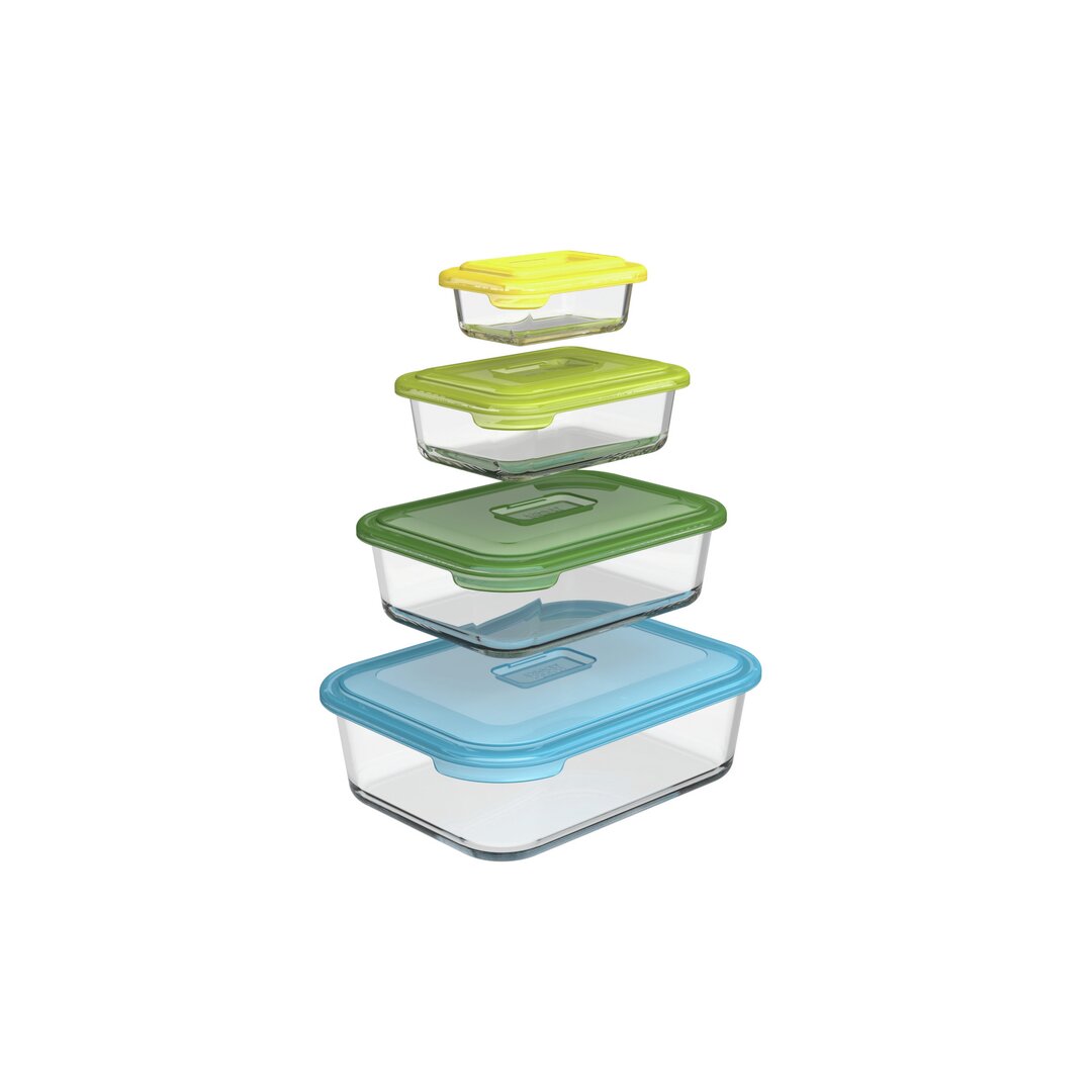 Joseph Joseph Nest Glass Storage - 4-Teiliges Aufbewahrunsgbehälterset Aus Glas