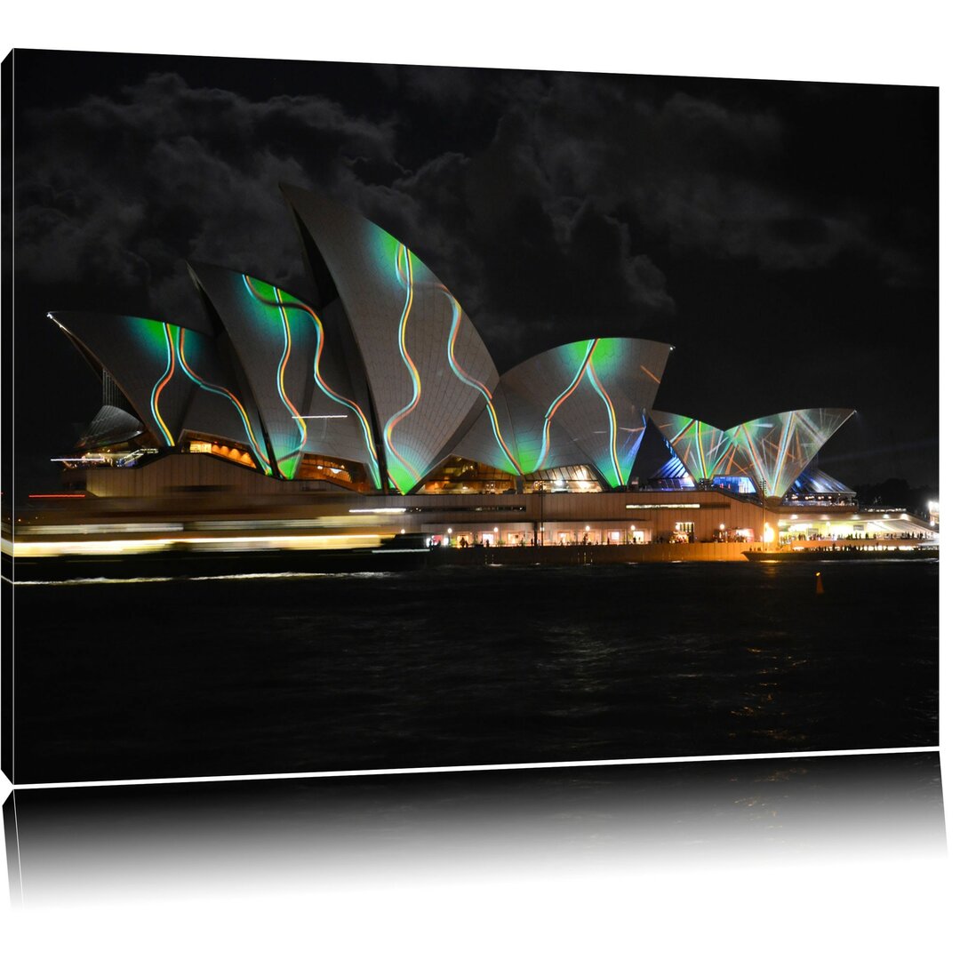 Leinwandbild Sydney Opera House Beleuchtung