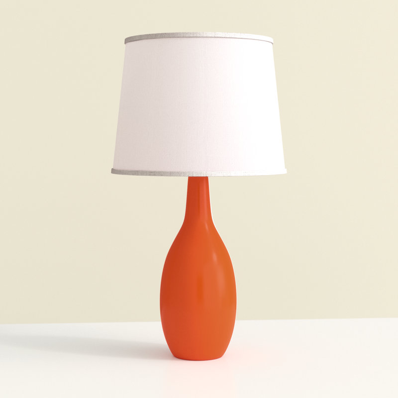 Abdiasis Ceramic Table Lamp, Orange