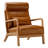 Osias 26'' Wide Transitional Traditional Faux Leather Accent Chair with Lumbar Pillow(Set of 5)