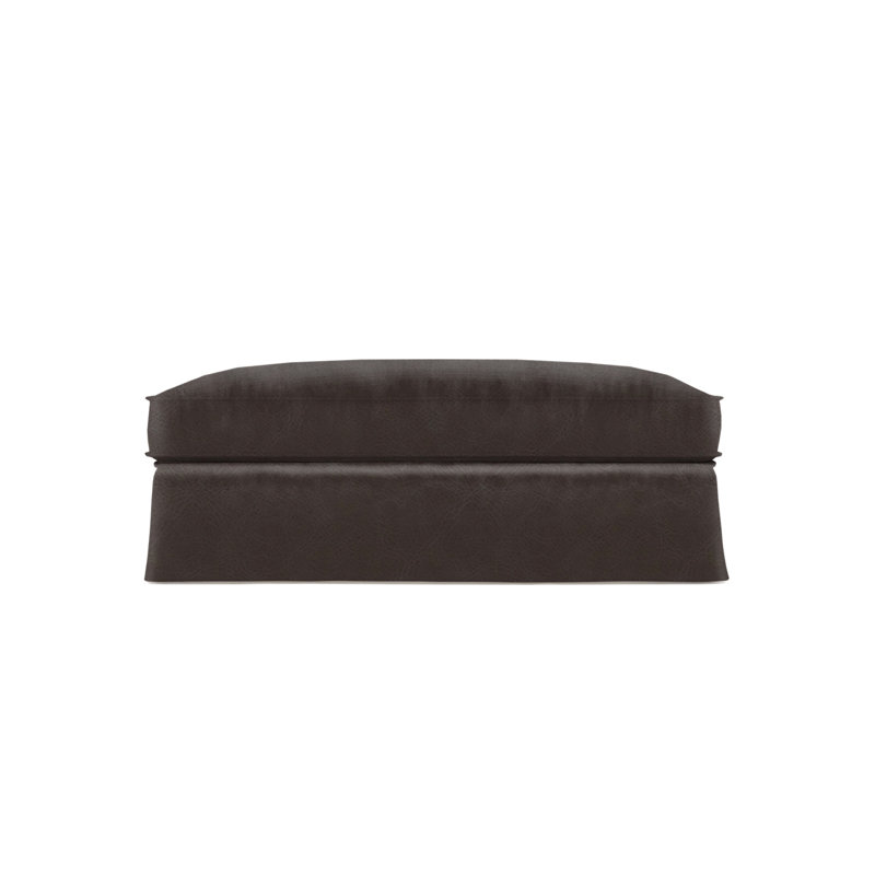 Mulberry Ottoman, Dark Brown, Vintage Leather Alabaster