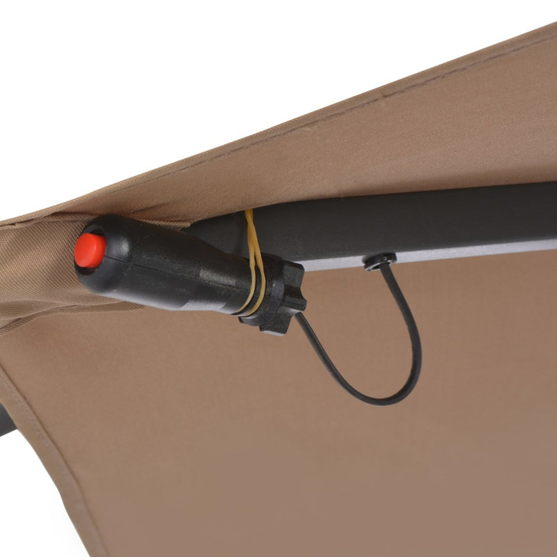 Vermont 350cm Lighted Cantilever Parasol, Taupe