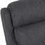 Élégant fauteuil club à dossier en cascade gris anthracite avec revêtement stable et base moderne