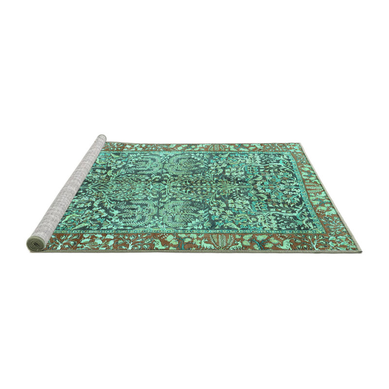 Marsibil Performance Abstract Indoor Rug, Square 4'