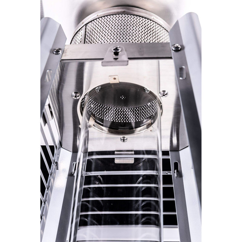 Chauffe-terrasse 40000 avec tube en verre de quartz bronze, mobilité facile, options de contrôle variables, protocoles approuvés, 40 000 tubes inclus, roues de mobilité pour plus de commodité, contrôle, mesures,