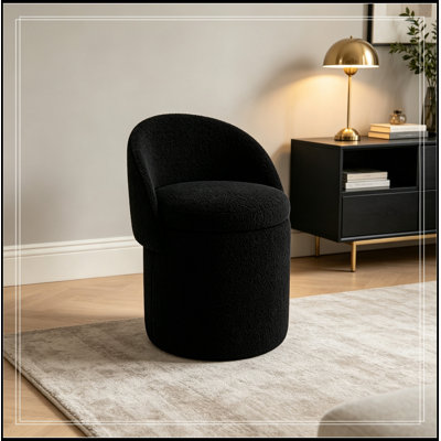 Fauteuil demi-tonneau avec rangement à plateau rabattable