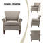 Fauteuil rembourré avec pieds en bois massif Mooresville-334839280